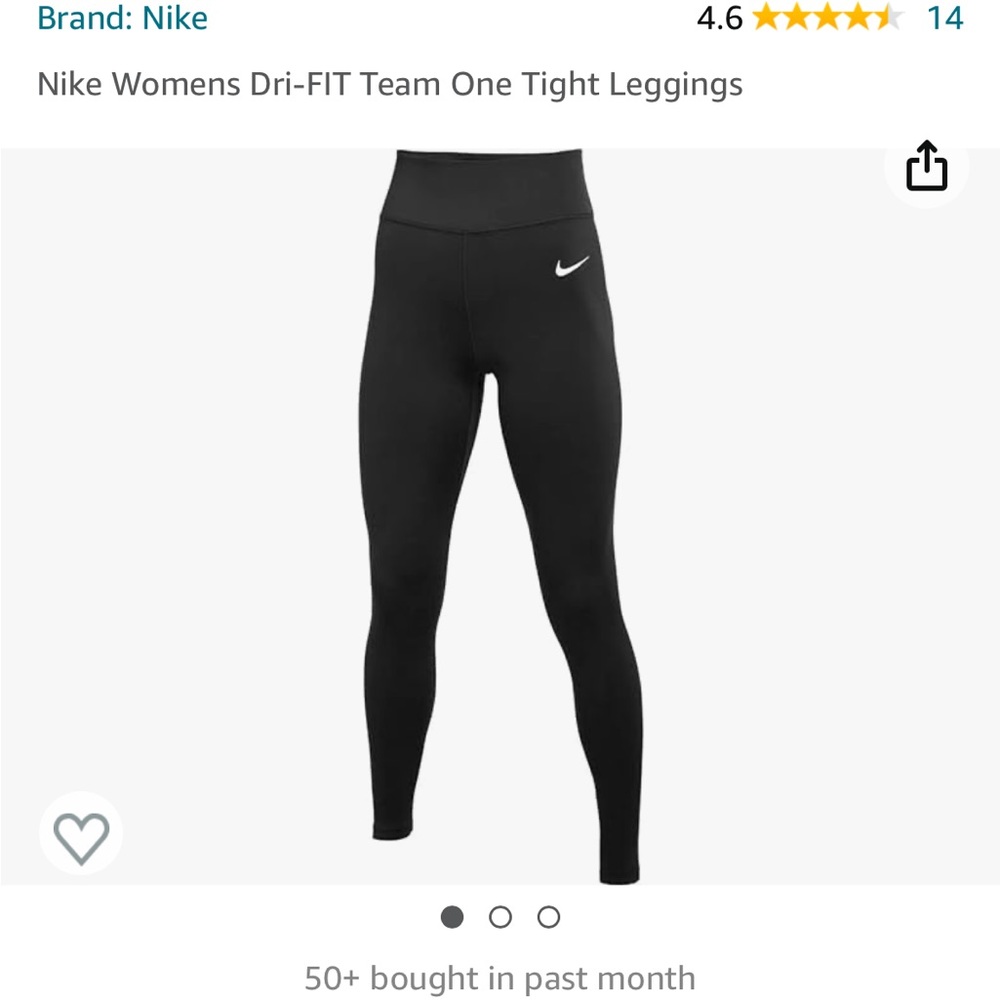 Nike Nike Womens Dri-FIT Team One Tight Leggings size XL
